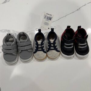 0-3 Month Boy Sneakers (3 pairs)